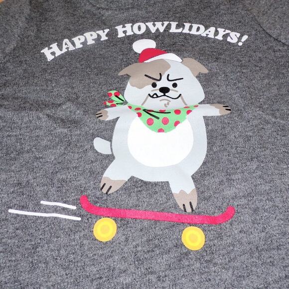 Christmas T Shirt "Happy Howlidays" Toddlers Organic Cotton Dot & Zazz 4T - Picture 2 of 2
